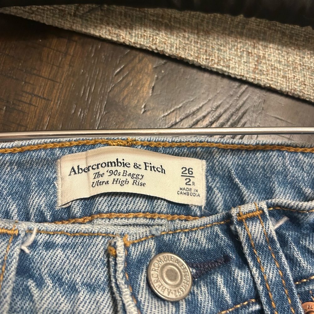 Abercrombie & Fitch Blue Wide Leg Jeans